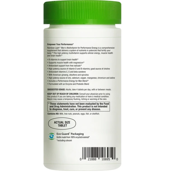 Rainbow Light Performance Energy™ Multivitamin for Men - 180 Tablets