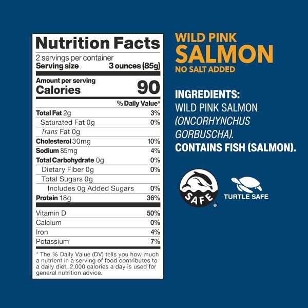 Wild Planet Wild Pink Salmon, Skinless & Boneless, No Salt Added - 6 oz