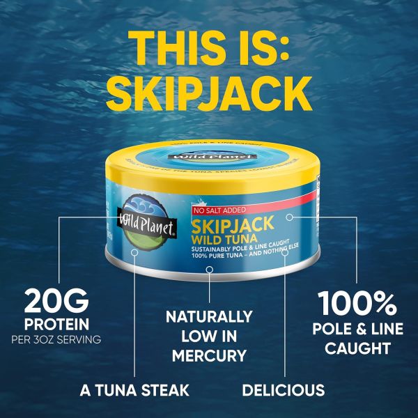 Wild Planet Wild Skipjack Tuna, Lightly Salted - 5 oz
