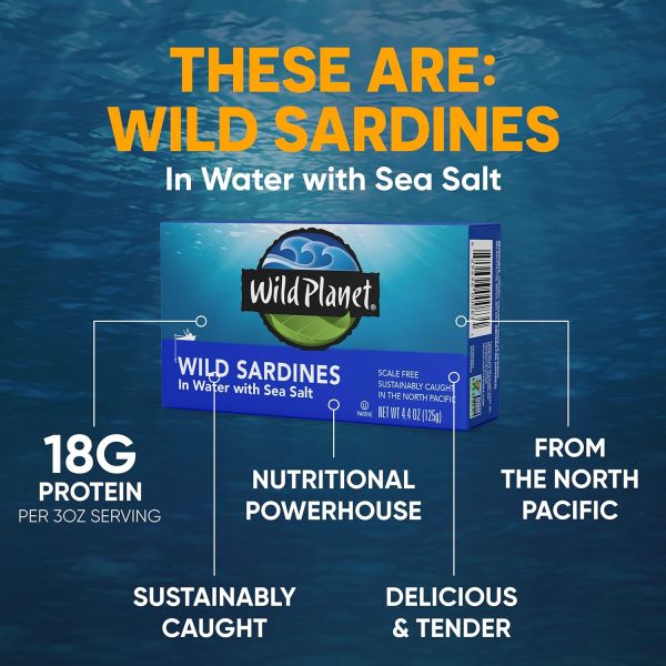 Wild Planet Wild Sardines in Water with Sea Salt - 4.4 oz