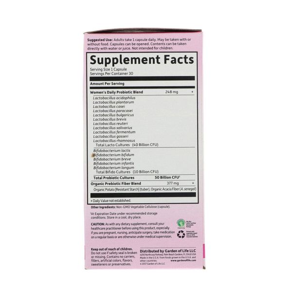 Garden of Life Dr. Formulated Probiotics Once Daily Women's - 50 billion - 30 Vegetarian Capsules