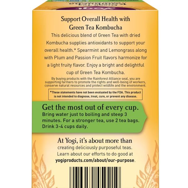 Yogi Tea Organic Kombucha Green Tea - 16 Tea Bags