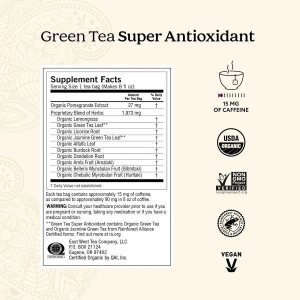 Yogi Tea Organic Super Antioxidant Green Tea - 16 Tea Bags