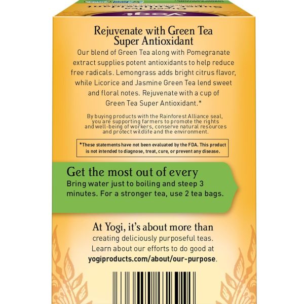 Yogi Tea Organic Super Antioxidant Green Tea - 16 Tea Bags