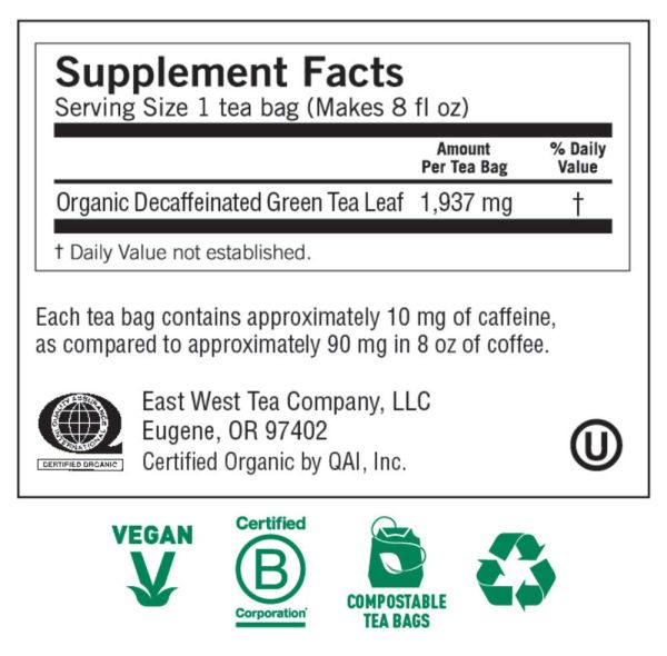 Yogi Tea Organic Pure Green Decaf Green Tea - 16 Tea Bags