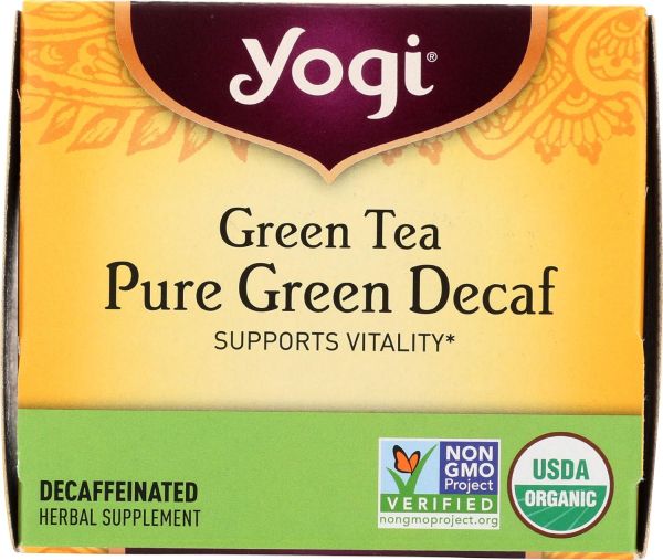 Yogi Tea Organic Pure Green Decaf Green Tea - 16 Tea Bags