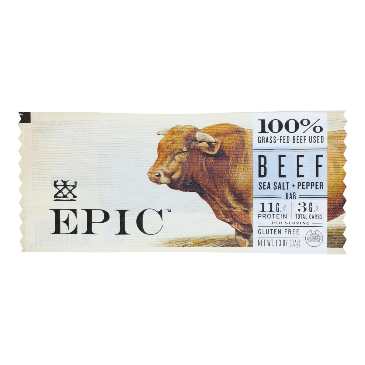 Epic - Bar Beef Sea Salt Pepper - Case Of 12-1.3 Oz - Organic Basic Food