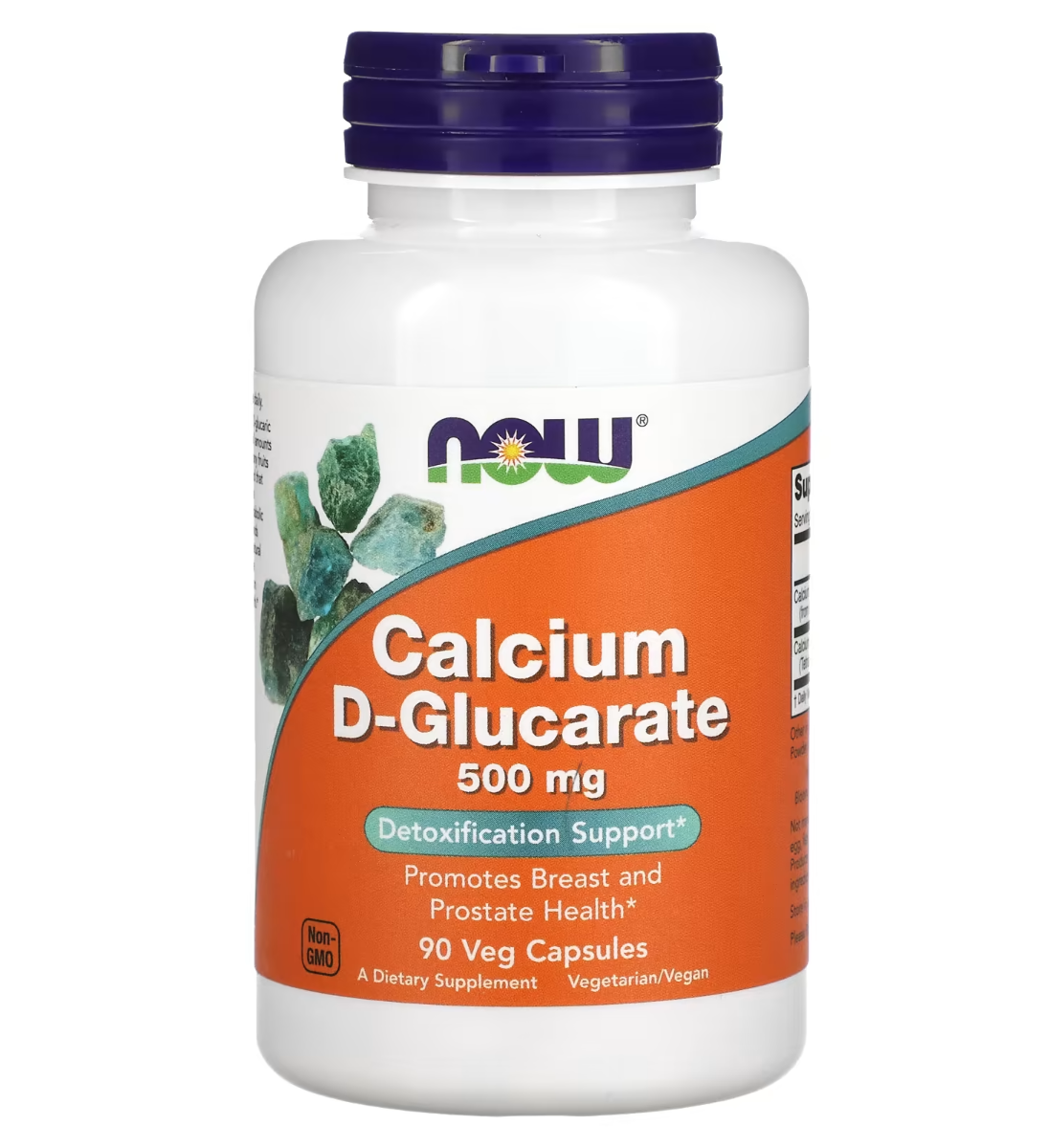 NOW Foods, Calcium DGlucarate, 500 mg, 90 Veg Capsules Organic Basic