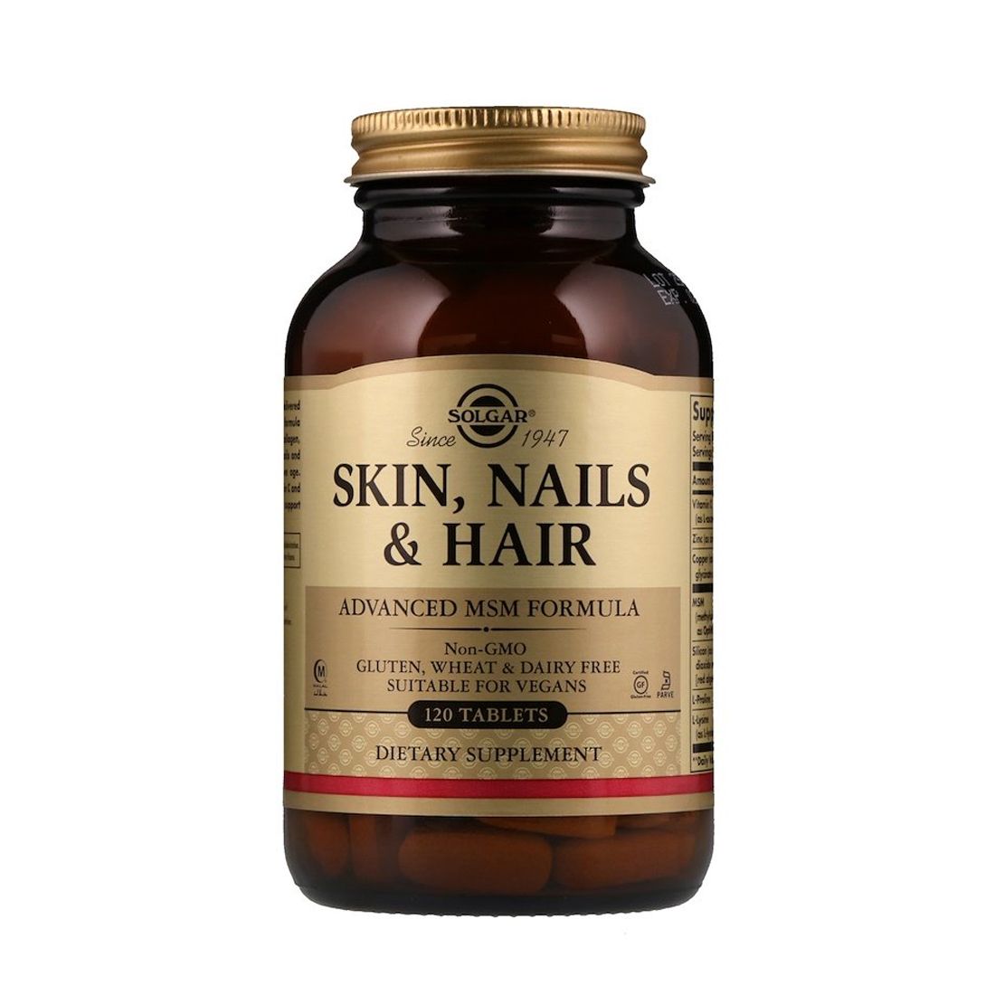 Solgar Skin, Nails & Hair MSM - 120 Tablets