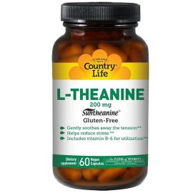 Country Life L-Theanine 200 mg 60 Vegan Capsules