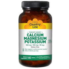 Country Life Calcium-Magnesium-Potassium - 180 Tablets