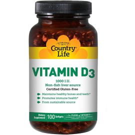 Country Life Vitamin D3 - 1000 IU - 100 Softgels