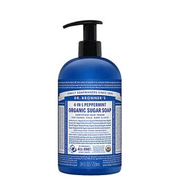 Dr. Bronner's Organic 4-in-1 Pump Soap Sugar 24 fl oz Peppermint