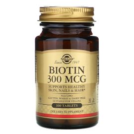 Solgar Biotin 300 mcg 100 Tablets