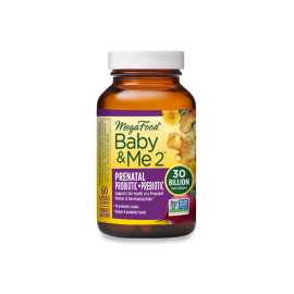 MegaFood Baby & Me 2 Prenatal Probiotic + Prebiotic - 30 billion - 60 Capsules