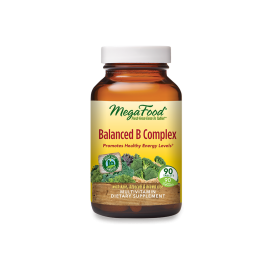 MegaFood Balanced B Complex with Vitamin B12, Vitamin B6 and Folate - 90 Tablets