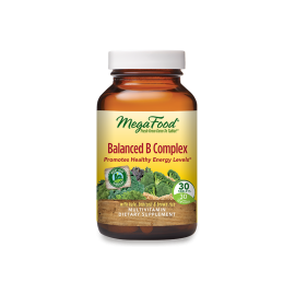 MegaFood Balanced B Complex with Vitamin B12, Vitamin B6 and Folate - 30 Tablets
