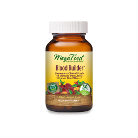 MegaFood Blood Builder Iron Supplement with Vitamin C - 30 Tablets