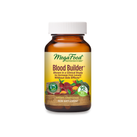 MegaFood Blood Builder Iron Supplement with Vitamin C - 90 Tablets