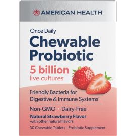 Chewable Probiotic (5B), Natural Strawberry, 30 Tablets