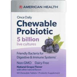 Chewable Probiotic (5B), Natural Grape, 60 Tablets