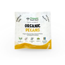 Organic Pecans, Raw, Halves & Pieces | Non-GMO | Vegan | Gluten-Free - 1 oz
