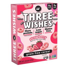 Three Wishes Gluten Free Protein Cereal, Strawberry - 8.6 oz