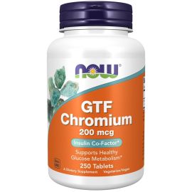 NOW Foods, GTF Chromium, 200 mcg, 250 Tablets