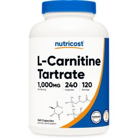 Nutricost L-Carnitine Tartrate - 1000 mg - 240 Capsules