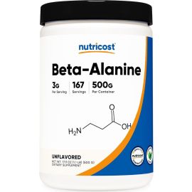 Nutricost, Beta-Alanine, Unflavored, 17.9 oz (500 g)