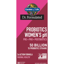 Garden of Life Dr. Formulated Probiotics Women's pH Pre + Pro + Postbiotics - 50 billion - 30 Vegetarian Capsules