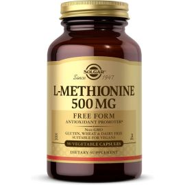 Solgar L-Methionine - 500 mg - 90 Vegetable Capsules