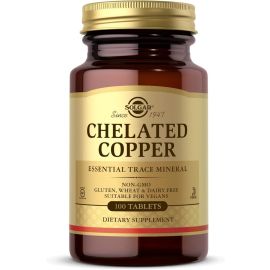 Solgar, Chelated Copper, 2.5 mg, 100 Tablets