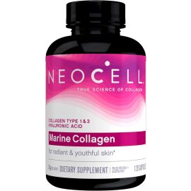NeoCell, Marine Collagen With Hyaluronic Acid, 120 Capsules