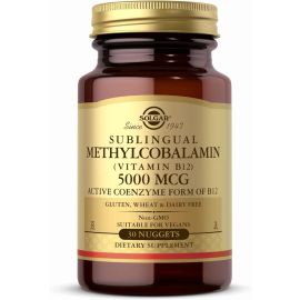 Solgar Methylcobalamin Sublingual Vitamin B12 - 5000 mcg - 30 Nuggets