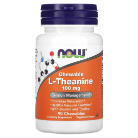 NOW Chewable L-Theanine - 100 mg - 90 Chewables