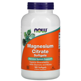 NOW Magnesium Citrate - 400 mg - 180 Softgels