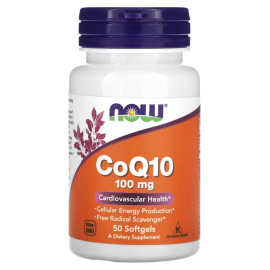 NOW Foods, CoQ10, 100 mg, 50 Softgels