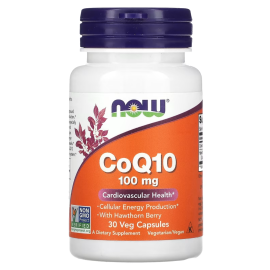 NOW Foods, CoQ10, 100 mg, 30 Veg Capsules