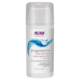 NOW Solutions Natural Progesterone Cream Unscented - 3 oz