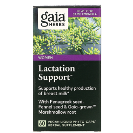 Gaia Herbs Lactation Support - 60 Vegan Capsules