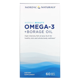 Nordic Naturals, Nordic Beauty, Omega-3 + Borage Oil, 60 Softgels