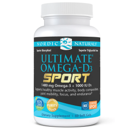 Nordic Naturals Ultimate Omega-D3 Sport - NSF Certified for Sport - 1000 mg - 60 Softgels