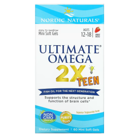 Nordic Naturals Ultimate Omega Teen Strawberry - 60 Mini Softgels