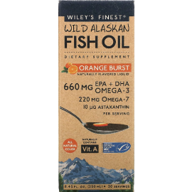Wiley's Finest, Wild Alaskan Fish Oil, Orange Burst, 8.45 fl oz (250 ml)