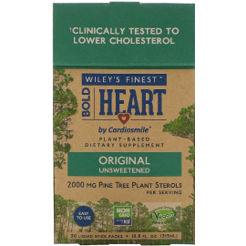 Wiley's Finest, Bold Heart by Cardiosmile, Original Unsweetened, 30 Liquid Stick Packs, 0.36 fl oz (10.5 ml) Each