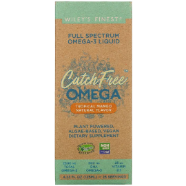 Wiley's Finest Catch Free Omega Full Spectrum Omega-3 Tropical Mango - 4.23 fl oz
