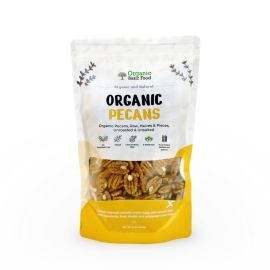 Organic Pecans, Raw, Halves & Pieces | Non-GMO | Vegan | Gluten-Free - 12 oz