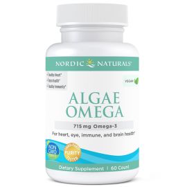 Nordic Naturals Algae Omega Plant -Based Vegan Omega-3S - 715 mg - 60 Softgels