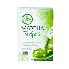 Aiya Matcha To Go Single Serve Packs, Ceremonial Grade Pure Matcha Green Tea